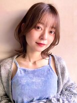 シースルーバングレイヤーカットサイドバング美髪こなれヘア