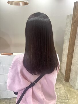 ヘアコレクション アンジュ(Hair collection Unge) 酸性ストレート×ピンクブラウンカラー＊