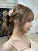 K17韓国ヘアーレイヤーカットダブルカラー透明感ブリーチなし