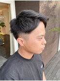 ツーブロックショート