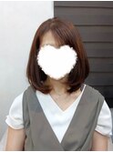 白髪染め ミディアムボブ サラサラ 似合わせカットが