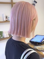 ブレイズヘアー(BLAZEhair)&nbsp;【ハイトーンボブ】ホワイトミルクティピンク×ブリーチ３回