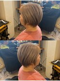 くびれヘア/アプリコットオレンジ/夏のヘアアレンジ/上大岡