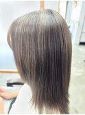 細めハイライトで白髪ぼかし♪