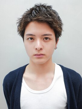 アイティー バイ アルバム 中野店(IT by ALBUM) フェザーパーマサーフカールブルーブラック_F0814