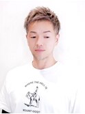メンズバーバーアップバングショート　理容室眉毛カット