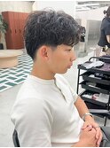 MEN’S HAIR/ブルーブラック/フェザーパーマ/栄h34