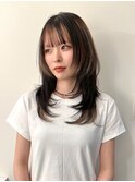 [天神今泉/黒髪カタログ/クラゲヘアー/オリーブグレー]