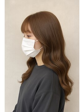 ワンブリーチ　透明感カラー　白髪ボカシ　くすみカラー