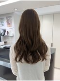モカベージュ/ベージュカラー/透明感カラー/巻き髪
