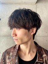 ブルニール 中崎町(BLEUNIR) シャドウパーマ 無造作 韓国メンズ シースルーマッシュ