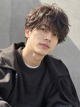 ノア 三宮店(NOA) 【NOA】無造作ニュアンスパーマ韓国マッシュ束感メンズショート
