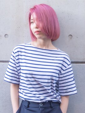 タイドヘア 茨木店(TIDE HAIR) ベイビーピンク×ボブ