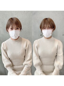 アフィーロ(ACHFILO) 韓国人風シースルーバング前髪エクステ　艶感ダークカラー