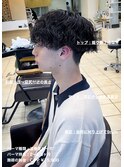 無造作な波巻きマッシュパーマ大宮メンズカットパーマ美容室