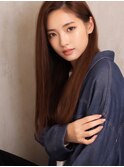 20代30代40代髪質改善カラーオレンジベージュ艶感ストレート