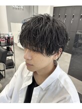 ＜緩め＞[鹿児島/メンズ/メンズパーマ/ツイストスパイラルパーマ/波巻きスパイラルパーマ/眉毛/フェード]