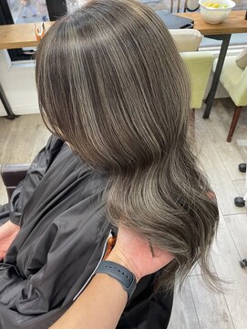 アップ(A+hair) 髪質改善白髪ぼかし40代50代グレイカラー白髪染め白髪ぼかし