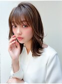 似合わせカット/大人ガーリー/ミディアムレイヤーカット
