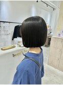 大人ガーリーダークアッシュ似合わせカットミディアムレイヤー