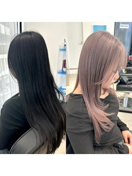 トリコ(torico) ビフォーアフター　ラベンダーグレージュ