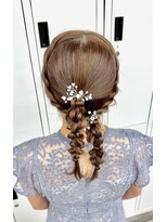 スタイル 横浜(STYLE)&nbsp;結婚式お呼ばれヘアセット／リボン/編みおろし