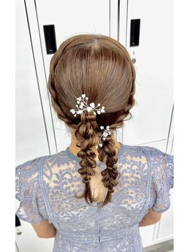 スタイル 横浜(STYLE) 結婚式お呼ばれヘアセット/リボン/編みおろし