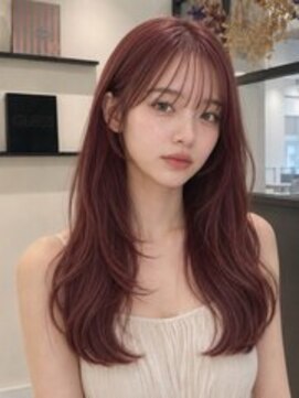 ユーフォリア 青山(Euphoria) ロングヘア韓国レイヤーくびれヘア顔まわりレイヤーくびれ巻き☆