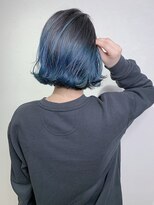 アンダーバーホワイト 天王寺阿倍野店(_WHITE)&nbsp;ブルーが可愛い☆バレイヤージュグラデーション