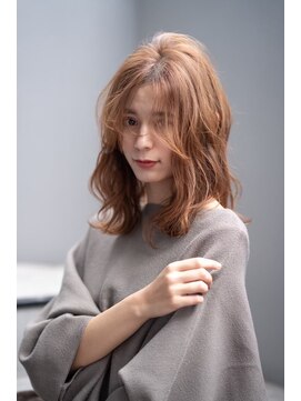 ケアリー 武蔵小杉(Carelly) 大人かわいい前髪セシルカットココアブラウンフリンジウェーブ