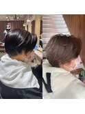 ショート×グレーアッシュ