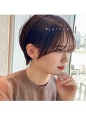 小顔ショートヘア ベージュ グレージュ  20代 30代 40代 新宿