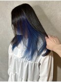下北沢/ブルーインナーカラー／韓国ヘア