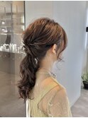 結婚式参列お呼ばれヘアローポニーテール