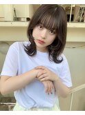 ◇小顔になれるミディアムウルフ