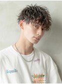 マッシュショート波巻きスパイラルパーマハイライト