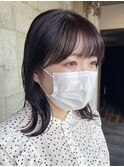 切りっぱなしボブ/くびれボブ/前髪カット/顔まわりカット