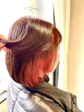 シエル 福山駅前店(CIEL) 【インナーカラー】ピンク系カラー20代/30代/40代/50代