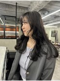 レイヤーカット/顔まわりカット/透明感/オリーブベージュ/渋谷