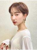 前髪長め大人小顔ショート30代40代50代　藤沢