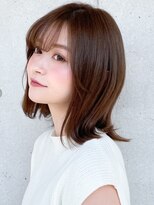 くびれヘア前髪小顔カットモテ髪大人可愛いレイヤーカット