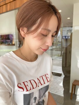 ハル 泉中央(hal) ショート/ハンサム/キレイめ/ピンクベージュ/hal泉中央