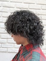 ビランチェ 池袋(bilancia)&nbsp;メンズミディアムパーママッシュウルフ波巻きツイストスパイラル