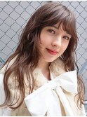 ロングヘア/パーマ/ウェーブ/ゆるふわ/前髪あり/郡山/郡山開成