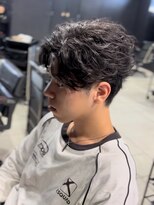 アウル 心斎橋(owl)&nbsp;フェザーパーマ/フェザーショート/センターパート/メンズパーマ