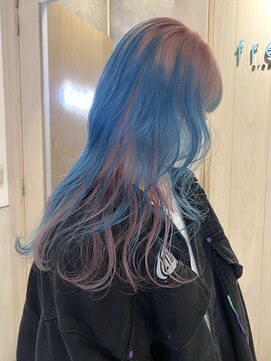 フリーラ 表参道(freera) デザインカラーピンクカラーブルーカラーブリーチハイトーン