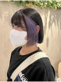 インナーカラー紫カラーパープルカラーインナーラベンダーカラー