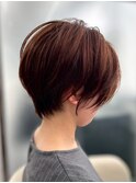 似合わせショート/ショートボブ/アプリコットオレンジ/江坂