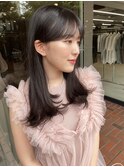 ナチュラル小顔前髪あり後れ毛サイドバング結べるボブくびれヘア