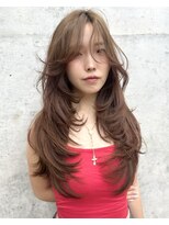 ヌエン 渋谷(NU/EN)&nbsp;海外レイヤー/ロングレイヤーハッシュカット/小顔くびれレイヤー